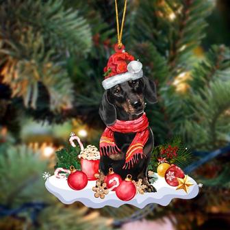 BLACK Dachshund-Better Christmas Hanging Ornament - Thegiftio UK