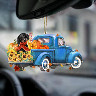 BLACK Dachshund-Little Pumpkin-Two Sided Ornament - Thegiftio UK