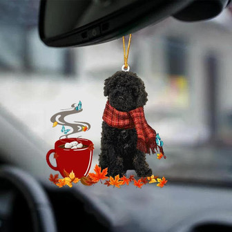 BLACK Labradoodle-Fall Chocolate-Two Sided Ornament - Thegiftio UK
