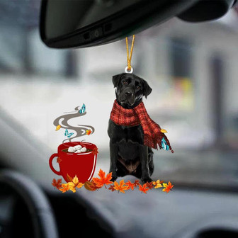 black Labrador 1-Fall Chocolate-Two Sided Ornament - Thegiftio UK