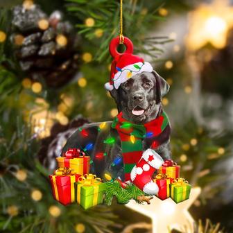 Black Labrador Christmas Shape Ornament - Thegiftio UK