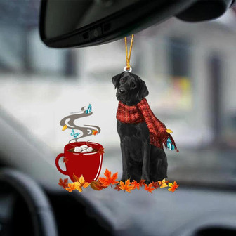 BLACK Labrador-Fall Chocolate-Two Sided Ornament - Thegiftio UK