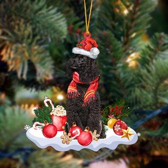 BLACK Miniature Poodle-Better Christmas Hanging Ornament - Thegiftio UK