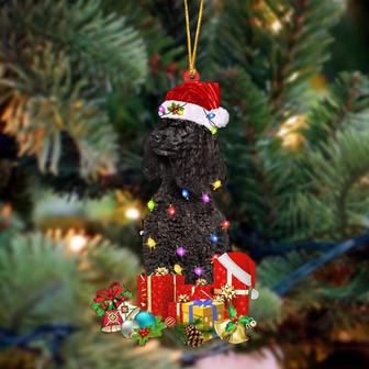 BLACK Miniature Poodle-Dog Be Christmas Tree Hanging Ornament - Thegiftio UK