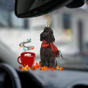 BLACK Miniature Poodle-Fall Chocolate-Two Sided Ornament - Thegiftio