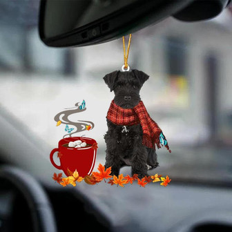 BLACK Miniature Schnauzer-Fall Chocolate-Two Sided Ornament - Thegiftio UK