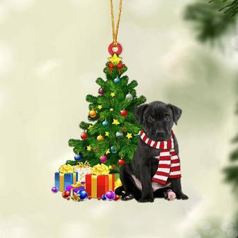 BLACK Pitbull-Christmas Star Hanging Ornament - Thegiftio UK