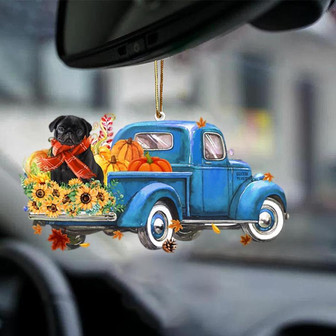 BLACK Pug 1-Little Pumpkin-Two Sided Ornament - Thegiftio UK