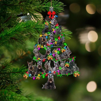 Black Scottish Terrier-Christmas Tree Lights-Two Sided Ornament - Thegiftio UK
