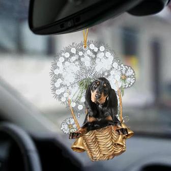 Black and Tan Coonhound-Dandelion-Two Sided Ornament - Thegiftio UK