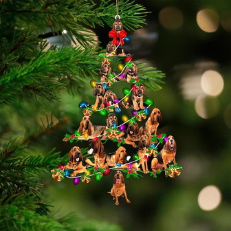 Bloodhound-Christmas Tree Lights-Two Sided Ornament - Thegiftio