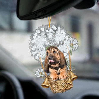 Bloodhound-Dandelion-Two Sided Ornament - Thegiftio UK