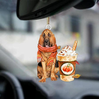 Bloodhound-Pumpkin Spice Kinda-Two Sided Ornament - Thegiftio UK