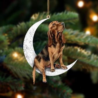 Bloodhound-Sit On The Moon-Two Sided Ornament - Thegiftio UK