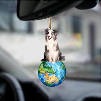 Blue Merle Collie-Around My Dog-Two Sided Ornament - Thegiftio UK