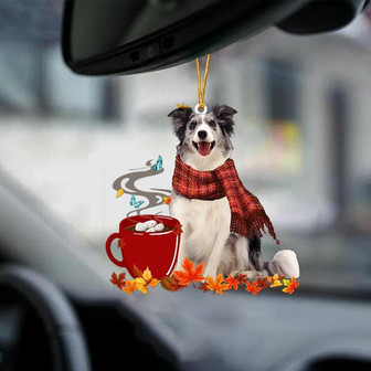 Blue Merle Collie-Fall Chocolate-Two Sided Ornament - Thegiftio UK