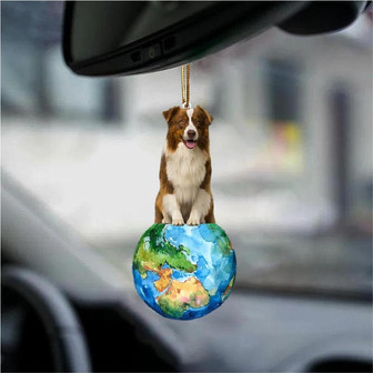 Border Collie-Around My Dog-Two Sided Ornament - Thegiftio UK