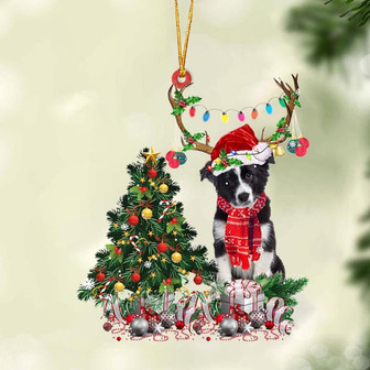 Border Collie-Christmas Tree Gift Hanging Ornament - Thegiftio UK