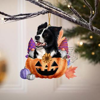 Border Collie-Gnomes Pumpkins Hanging Ornament - Thegiftio UK