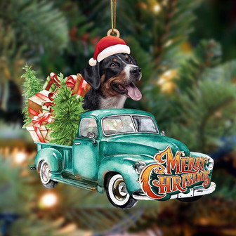 Border Collie-Green Truck Hanging Ornament - Thegiftio UK