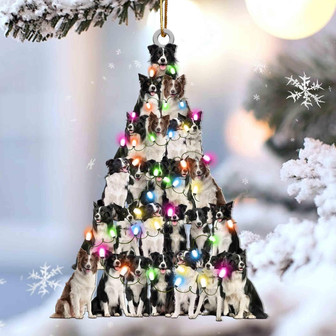 Border collie lovely tree gift for border collie lover gift for dog lover ornament - Thegiftio UK