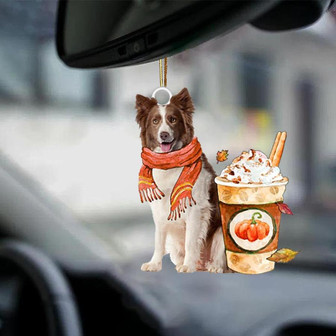 Border Collie-Pumpkin Spice Kinda-Two Sided Ornament - Thegiftio UK