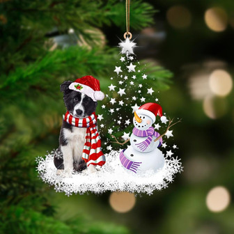 Border Collie-Star Tree Hanging Ornament - Thegiftio UK