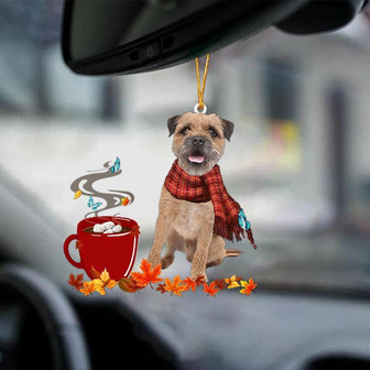 Border Terrier-Fall Chocolate-Two Sided Ornament - Thegiftio UK