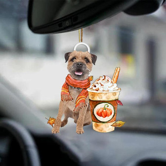 Border Terrier-Pumpkin Spice Kinda-Two Sided Ornament - Thegiftio UK
