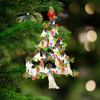 Borzoi-Christmas Tree Lights-Two Sided Ornament - Thegiftio UK