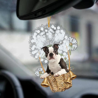Boston Terrier-Dandelion-Two Sided Ornament - Thegiftio UK