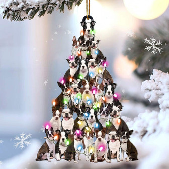 Boston terrier lovely tree gift for boston terrier lover gift for dog mom ornament - Thegiftio UK