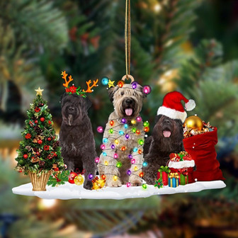 Bouvier Des Flandres-Christmas Dog Friends Hanging Ornament - Thegiftio UK