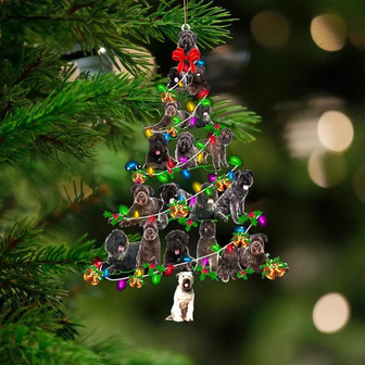 Bouvier Des Flandres-Christmas Tree Lights-Two Sided Ornament - Thegiftio