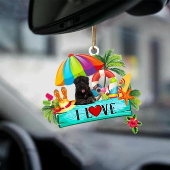 Bouvier Des Flandres-I Love Summer-Two Sided Ornament - Thegiftio