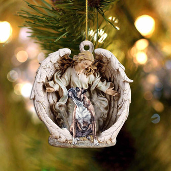 box2-Angel Hug Winter Love Two Sided Ornament - Thegiftio