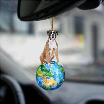 Boxer-Around My Dog-Two Sided Ornament - Thegiftio UK