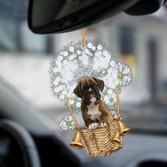 Boxer-Dandelion-Two Sided Ornament - Thegiftio UK