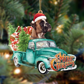 boxer-Green Truck Hanging Ornament - Thegiftio UK