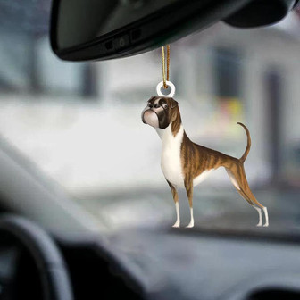 Boxer-Look at me-two sided ornament - Thegiftio UK