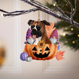 Boxer (Uncropped)-Gnomes Pumpkins Hanging Ornament - Thegiftio UK