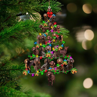 Boykin Spaniel-Christmas Tree Lights-Two Sided Ornament - Thegiftio
