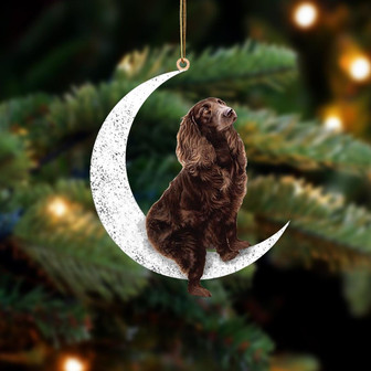 Boykin Spaniel-Sit On The Moon-Two Sided Ornament - Thegiftio UK