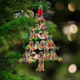 Briard-Christmas Tree Lights-Two Sided Ornament - Thegiftio