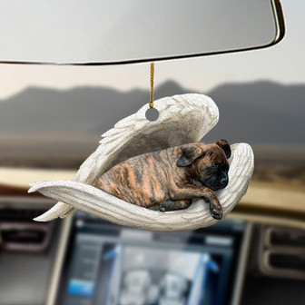 Brindle Boxer sleeping angel Brindle Boxer lovers dog mom ornament - Thegiftio UK