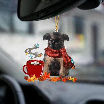 Brussels griffon-Fall Chocolate-Two Sided Ornament - Thegiftio UK