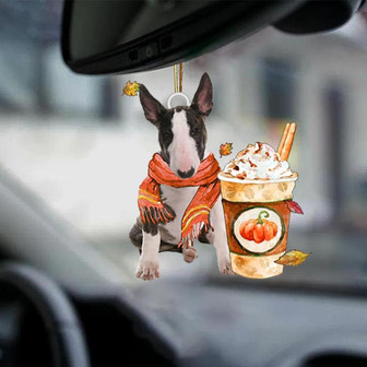 Bull Terrier 1-Pumpkin Spice Kinda-Two Sided Ornament - Thegiftio UK