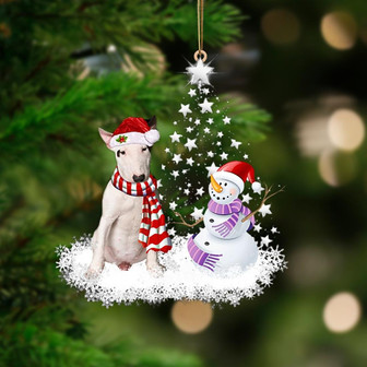 Bull Terrier 1-Star Tree Hanging Ornament - Thegiftio UK