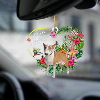 Bull Terrier-Hello Summer-Two Sided Ornament - Thegiftio UK