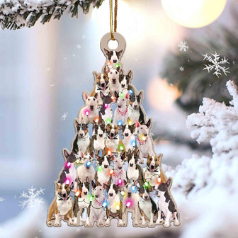 Bull Terrier lovely tree gift for bull terrier lover gift for dog lover ornament - Thegiftio UK